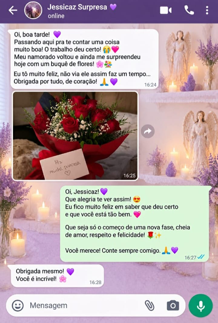 Mensagem de agradecimento enviada por Jessicaz